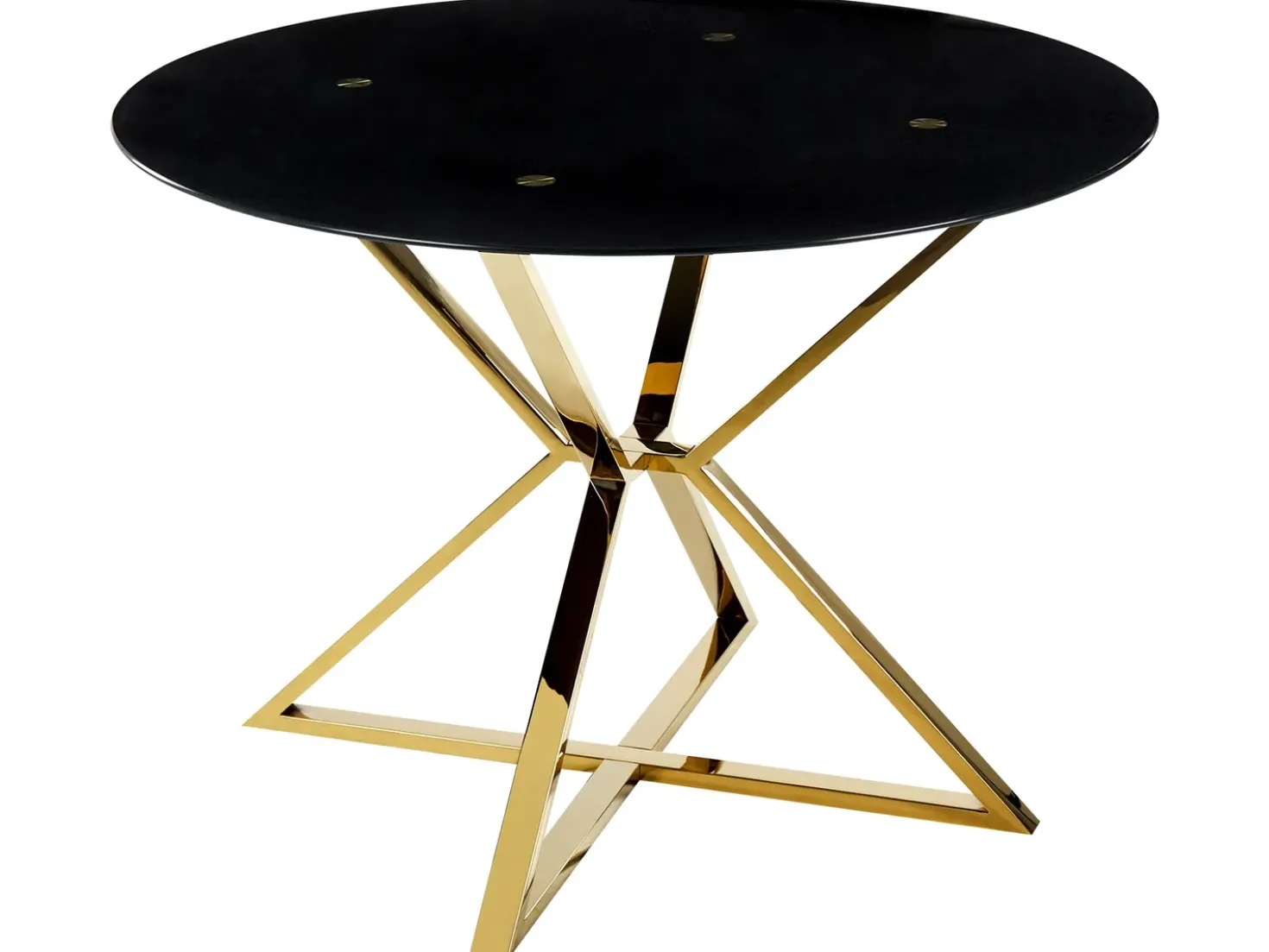 Tavolo da pranzo BOSCO Nero 105 cm 105 cm Vetro temperato