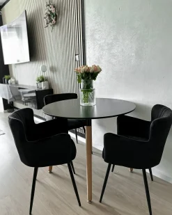 Tavolo da pranzo BOVIO Nero 120 cm 120 cm