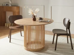 Tavolo da pranzo BOYLE Rovere chiaro 110 cm 110 cm