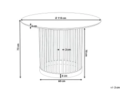 Tavolo da pranzo BOYLE Rovere chiaro 110 cm 110 cm