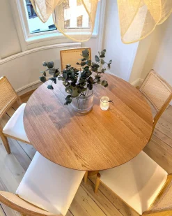 Tavolo da pranzo BOYLE Rovere chiaro 110 cm 110 cm