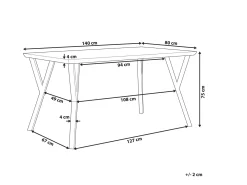 Tavolo da pranzo BRAVO Marrone scuro 140 cm 80 cm