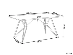 Tavolo da pranzo BUSCOT Grigio effetto cemento 160 cm 90 cm