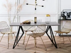 Tavolo da pranzo BUSCOT Grigio effetto cemento 160 cm 90 cm