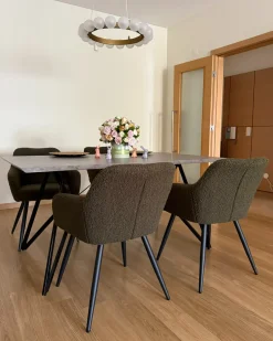 Tavolo da pranzo BUSCOT Grigio effetto cemento 160 cm 90 cm