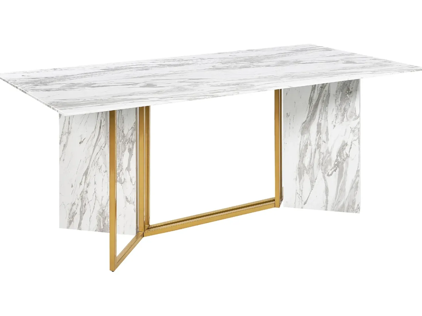 Tavolo da pranzo CALCIO Marmo bianco 200 cm 100 cm