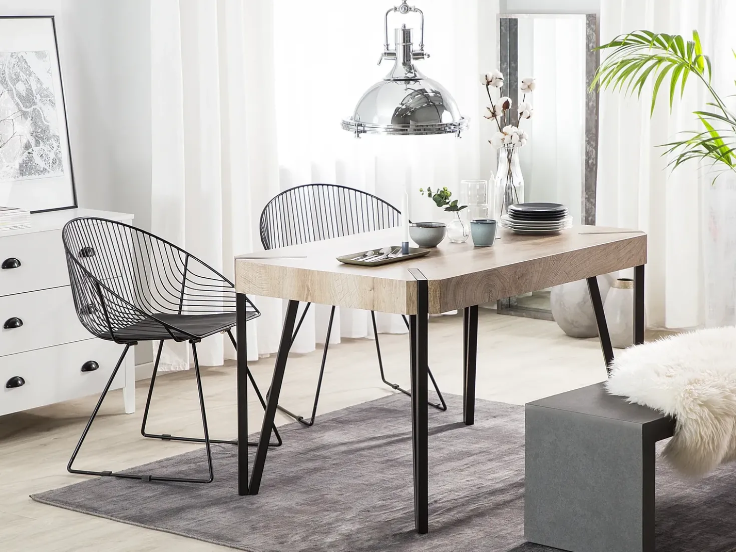 Tavolo da pranzo CAMBELL Tortora 130 cm 80 cm