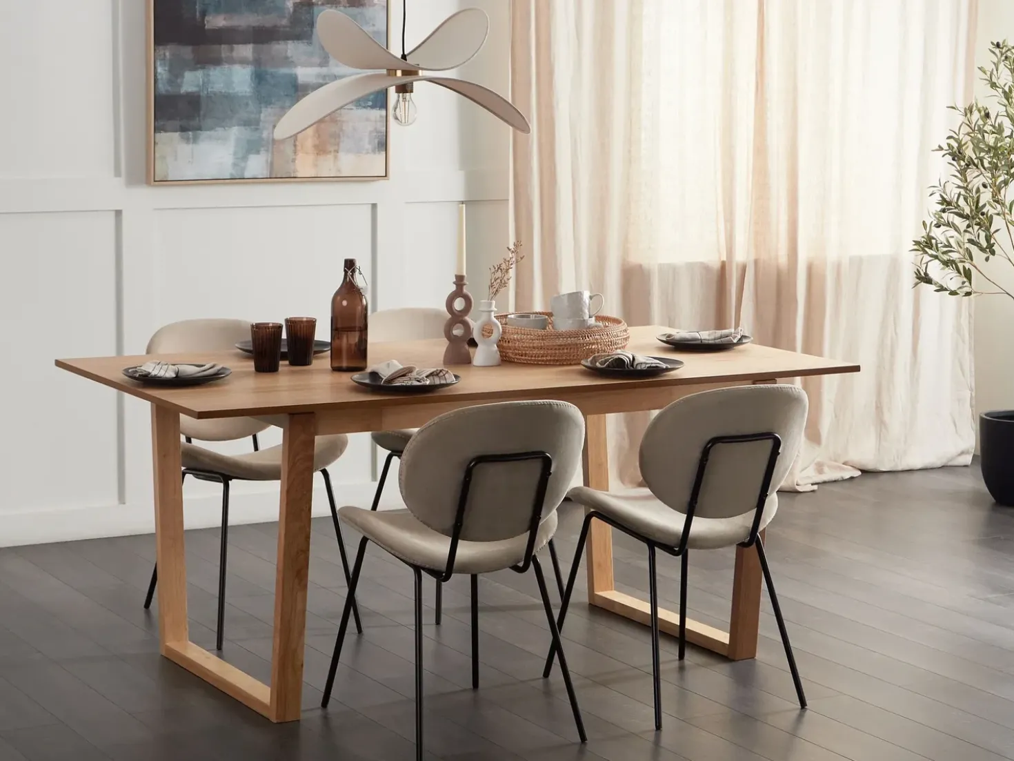 Tavolo da pranzo CAMDEN Frassino chiaro 180 cm 95 cm