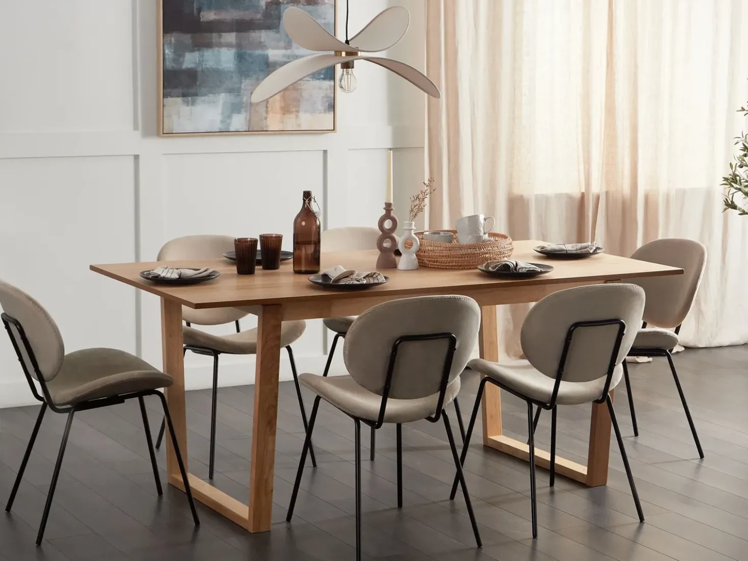Tavolo da pranzo CAMDEN Frassino chiaro 180 cm 95 cm