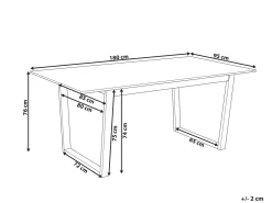 Tavolo da pranzo CAMDEN Frassino chiaro 180 cm 95 cm