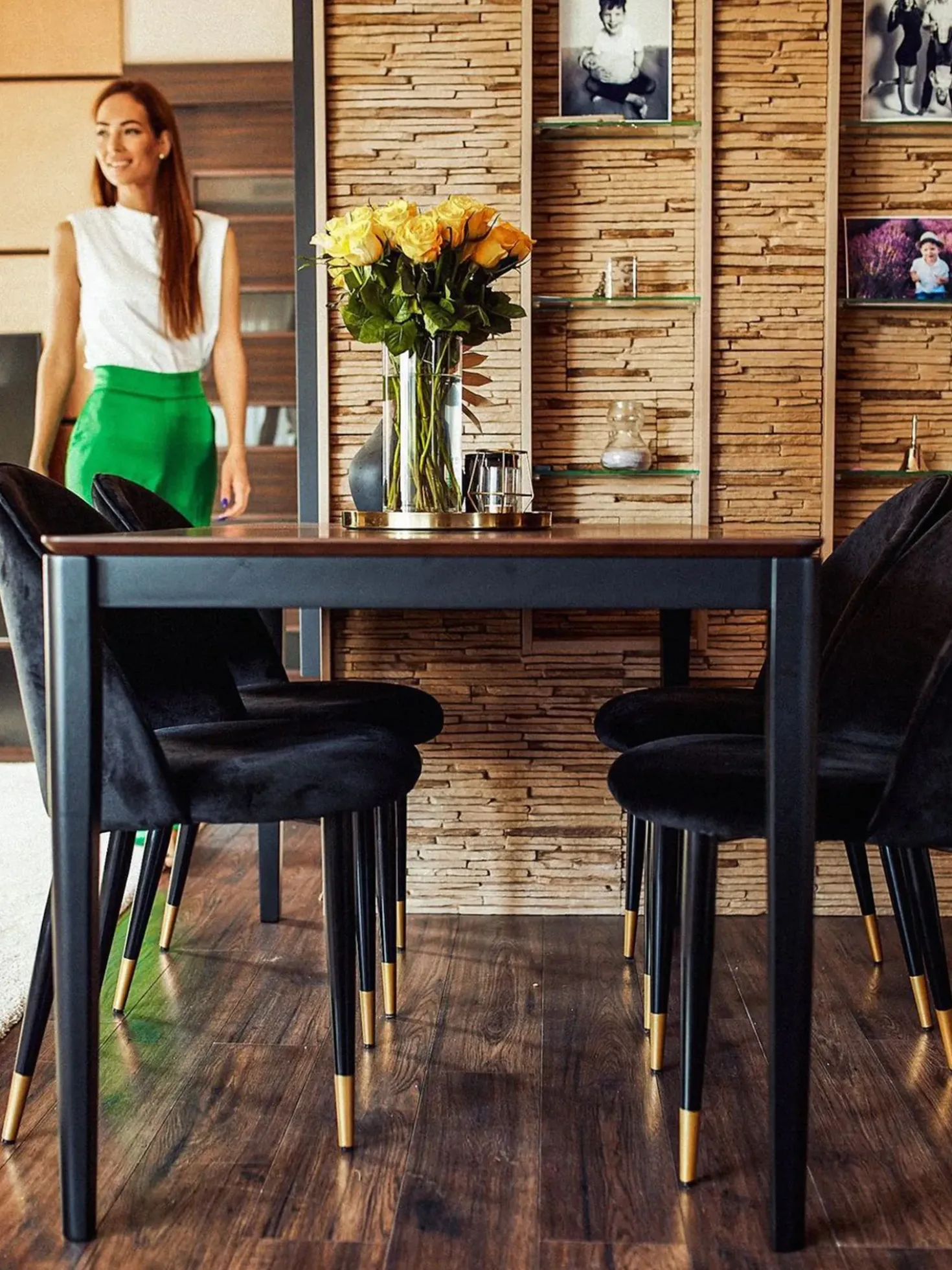 Tavolo da pranzo CEDAR Noce scuro 135 cm 80 cm