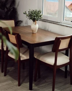 Tavolo da pranzo CEDAR Noce scuro 135 cm 80 cm