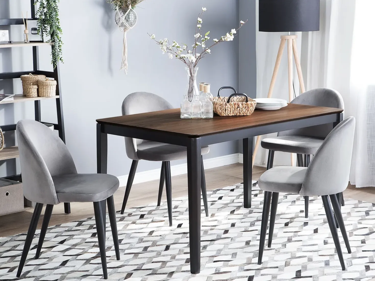 Tavolo da pranzo CEDAR Noce scuro 135 cm 80 cm