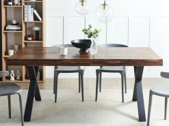 Tavolo da pranzo CLIFTON Marrone scuro 180 cm 90 cm Legno di pino
