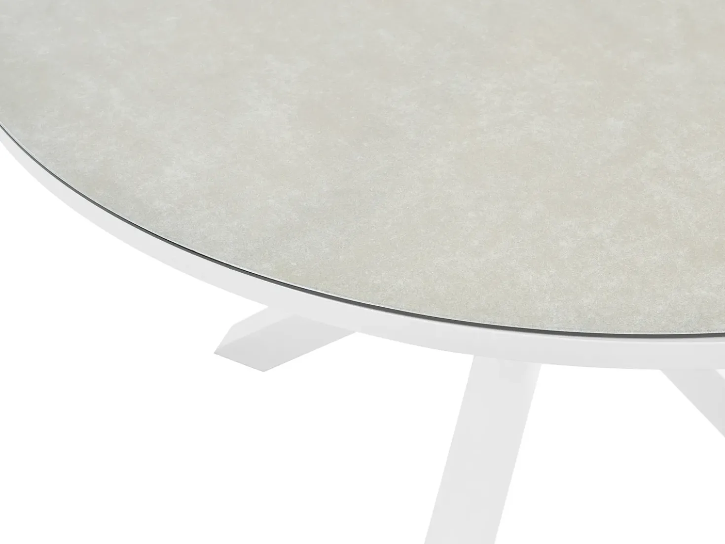 Tavolo da pranzo da giardino MALETTO 120 cm 120 cm Vetro Tortora