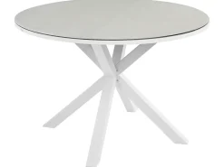 Tavolo da pranzo da giardino MALETTO 120 cm 120 cm Vetro Tortora