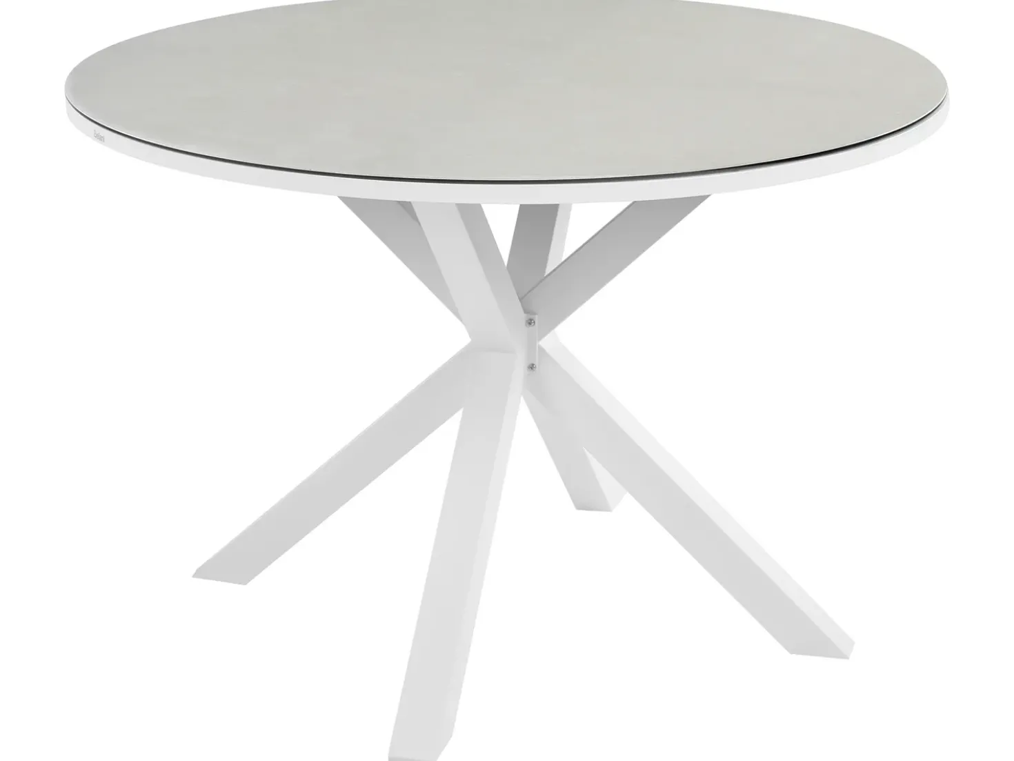 Tavolo da pranzo da giardino MALETTO 120 cm 120 cm Vetro Tortora