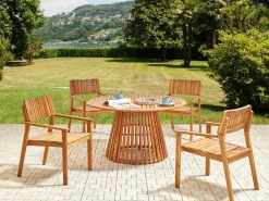 Tavolo da pranzo da giardino AGELLO 120 cm 120 cm Legno d'acacia Marrone