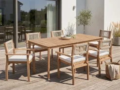 Tavolo da pranzo da giardino JACO 180 cm 100 cm Legno d'acacia Marrone chiaro