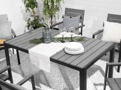 Tavolo da pranzo da giardino COMO 150 cm 90 cm Grigio