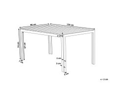 Tavolo da pranzo da giardino COMO 150 cm 90 cm Grigio