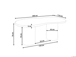 Tavolo da pranzo da giardino SIRMIONE 200 cm 110 cm Effetto terrazzo Terrazzo Bianco