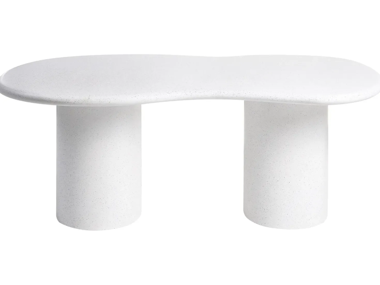Tavolo da pranzo da giardino SIRMIONE 200 cm 110 cm Effetto terrazzo Terrazzo Bianco