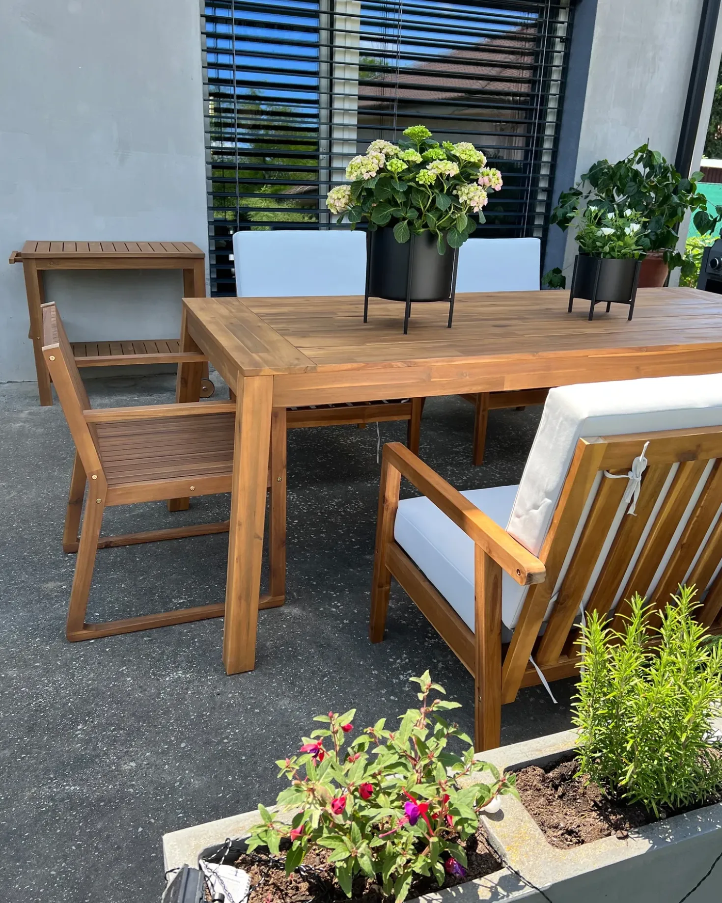 Tavolo da pranzo da giardino LIVORNO 210 cm 90 cm Legno d'acacia Marrone