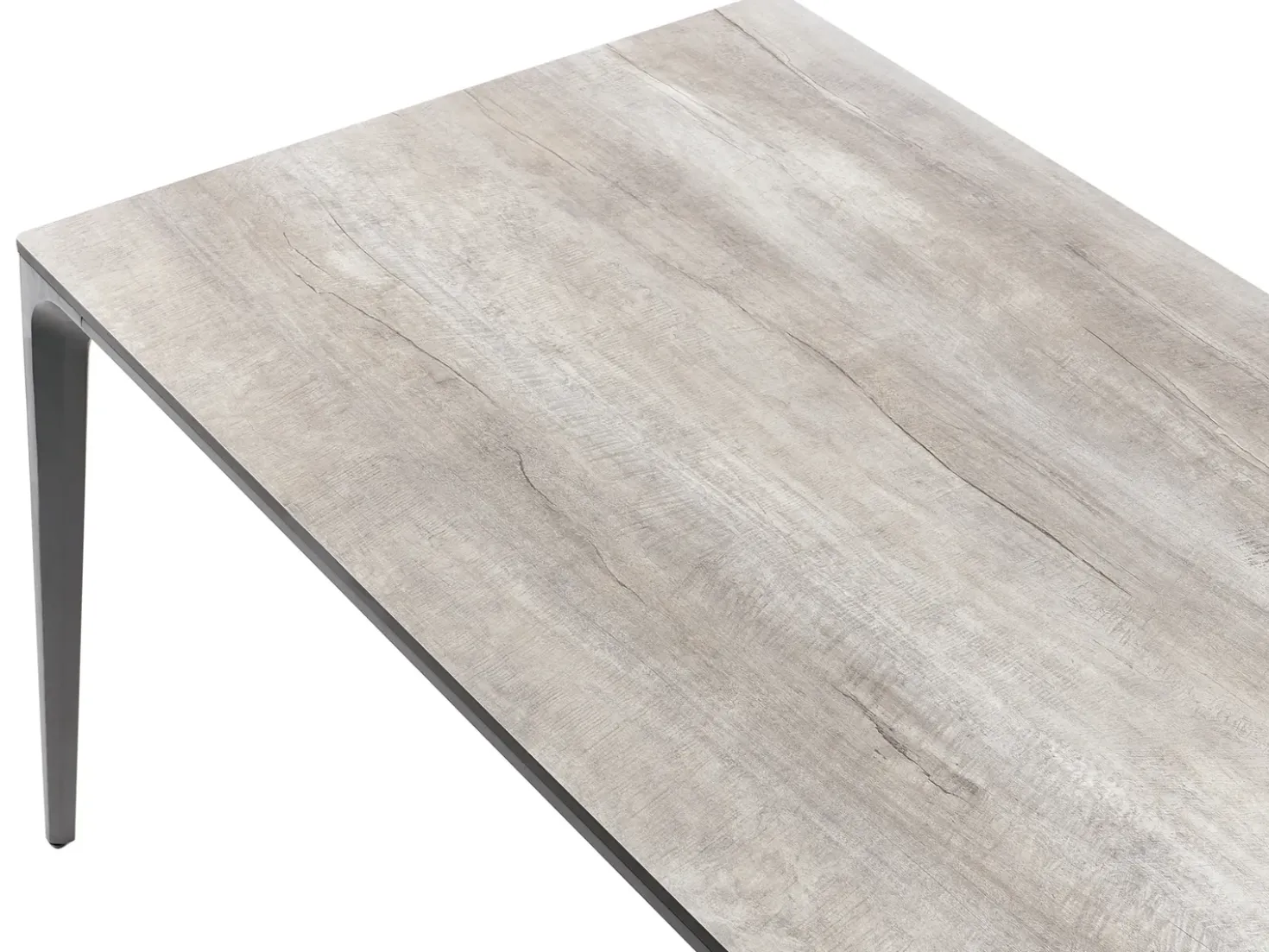 Tavolo da pranzo da giardino SOVARETO 180 cm 90 cm Simil legno Grigio chiaro