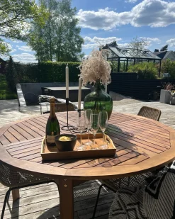 Tavolo da pranzo da giardino TOLVE 150 cm 150 cm Legno d'acacia Marrone