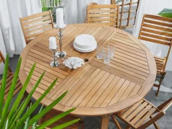 Tavolo da pranzo da giardino TOLVE 150 cm 150 cm Legno d'acacia Marrone