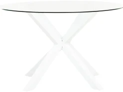 Tavolo da pranzo da giardino MALETTO 120 cm 120 cm Vetro Bianco
