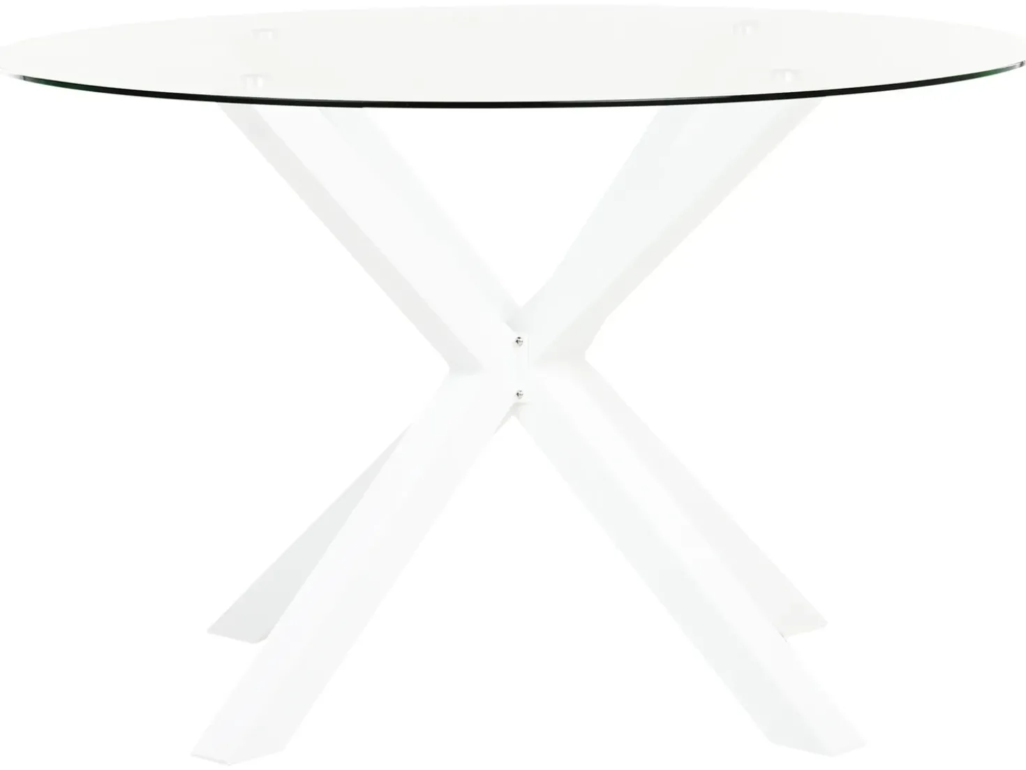 Tavolo da pranzo da giardino MALETTO 120 cm 120 cm Vetro Bianco