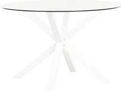 Tavolo da pranzo da giardino MALETTO 120 cm 120 cm Vetro Bianco