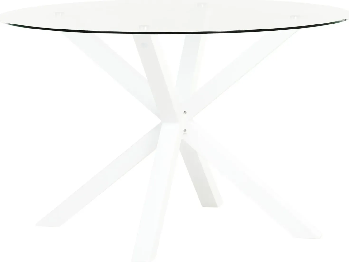 Tavolo da pranzo da giardino MALETTO 120 cm 120 cm Vetro Bianco