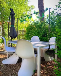 Tavolo da pranzo da giardino CATANIA 160 cm 91 cm Vetro Grigio
