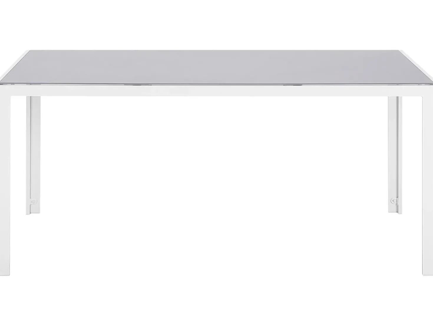Tavolo da pranzo da giardino CATANIA 160 cm 91 cm Vetro Grigio