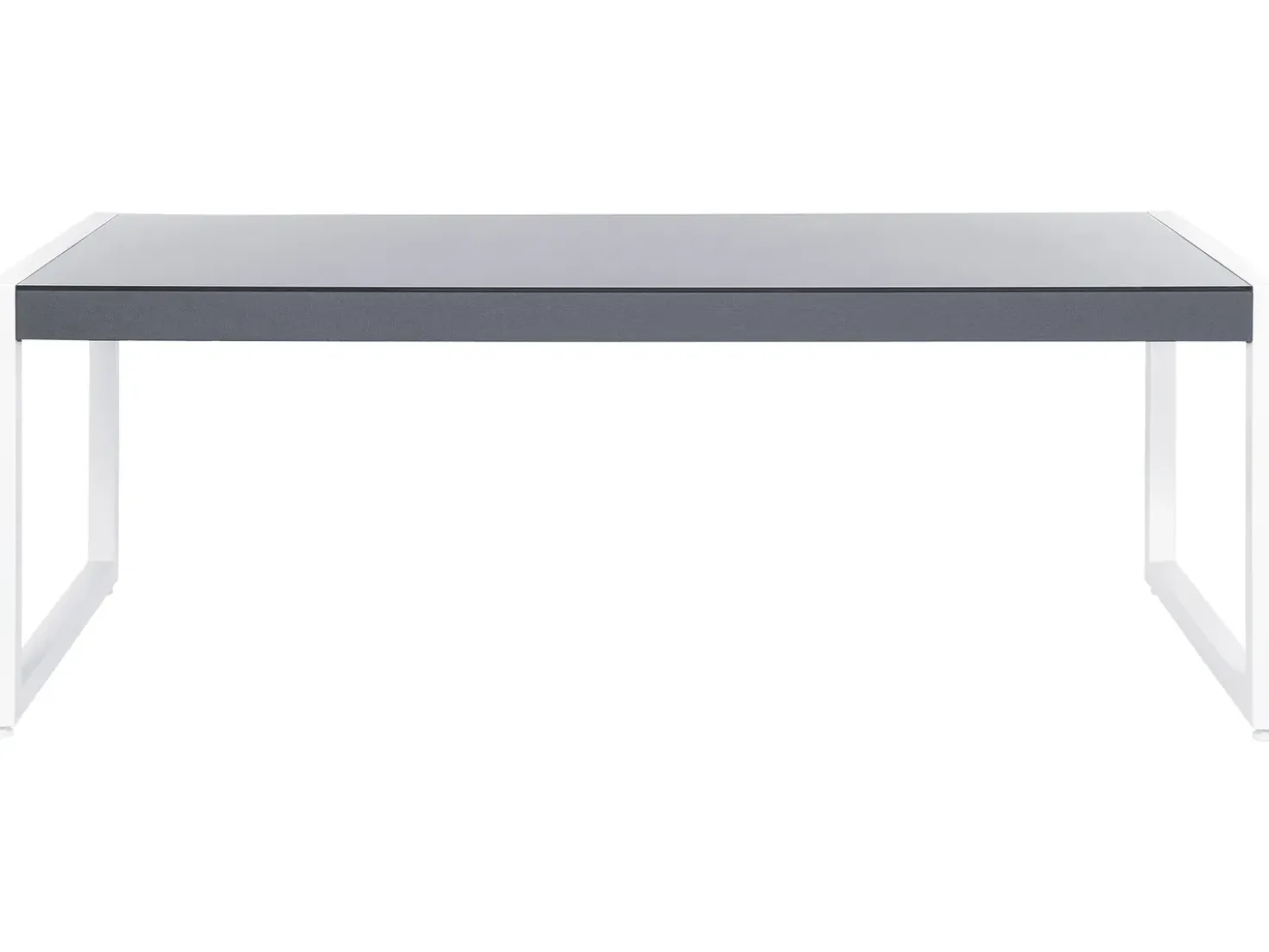 Tavolo da pranzo da giardino BACOLI 210 cm 90 cm Vetro Bianco sporco