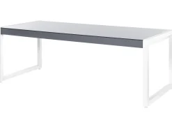 Tavolo da pranzo da giardino BACOLI 210 cm 90 cm Vetro Bianco sporco