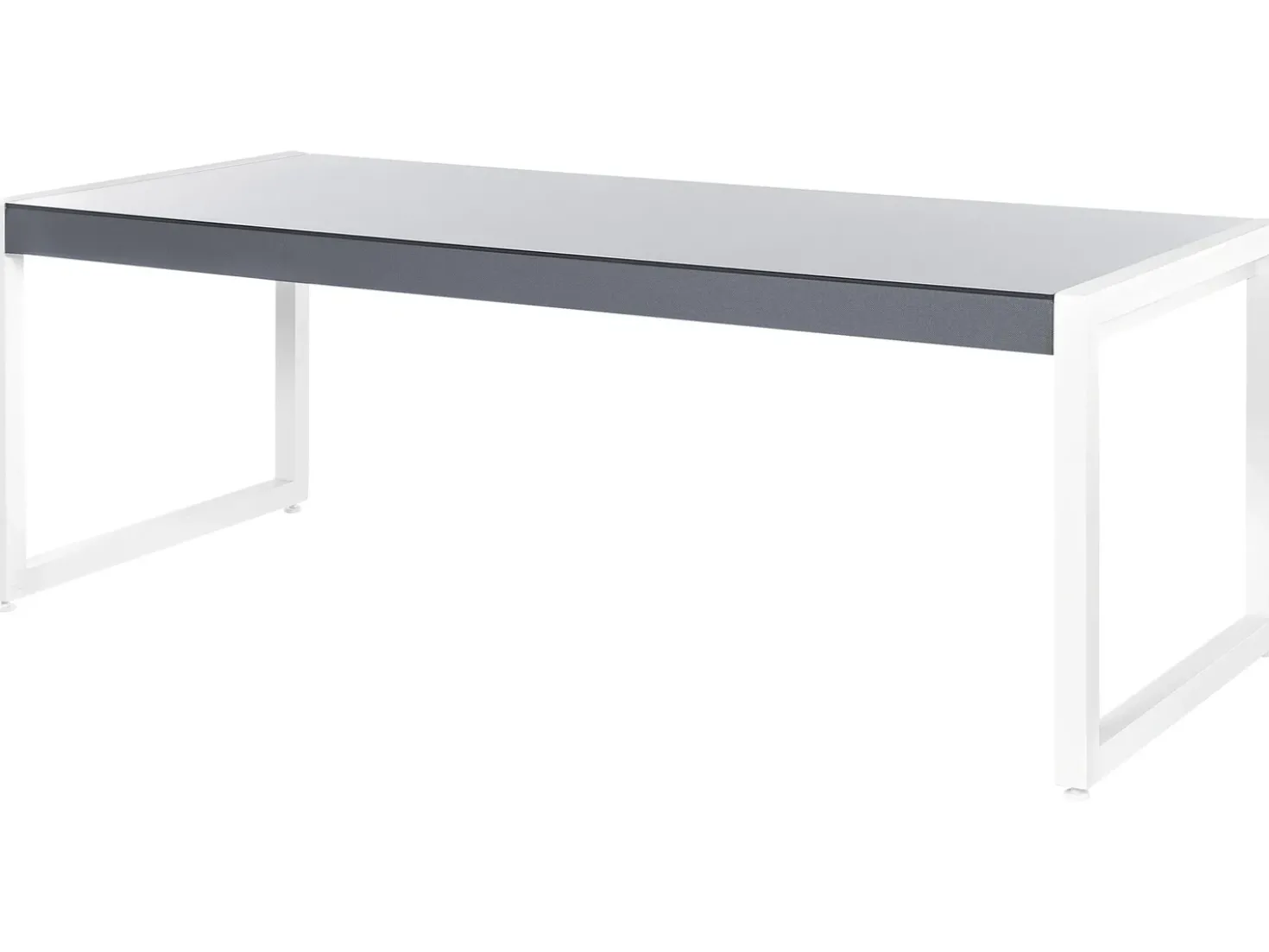 Tavolo da pranzo da giardino BACOLI 210 cm 90 cm Vetro Bianco sporco