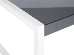 Tavolo da pranzo da giardino BACOLI 210 cm 90 cm Vetro Bianco sporco