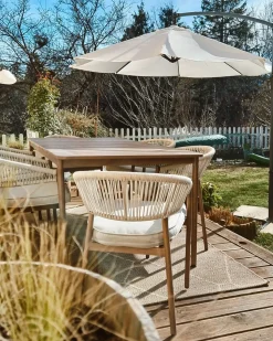 Tavolo da pranzo da giardino FLAVIA 185 cm 96 cm Metallo Marrone