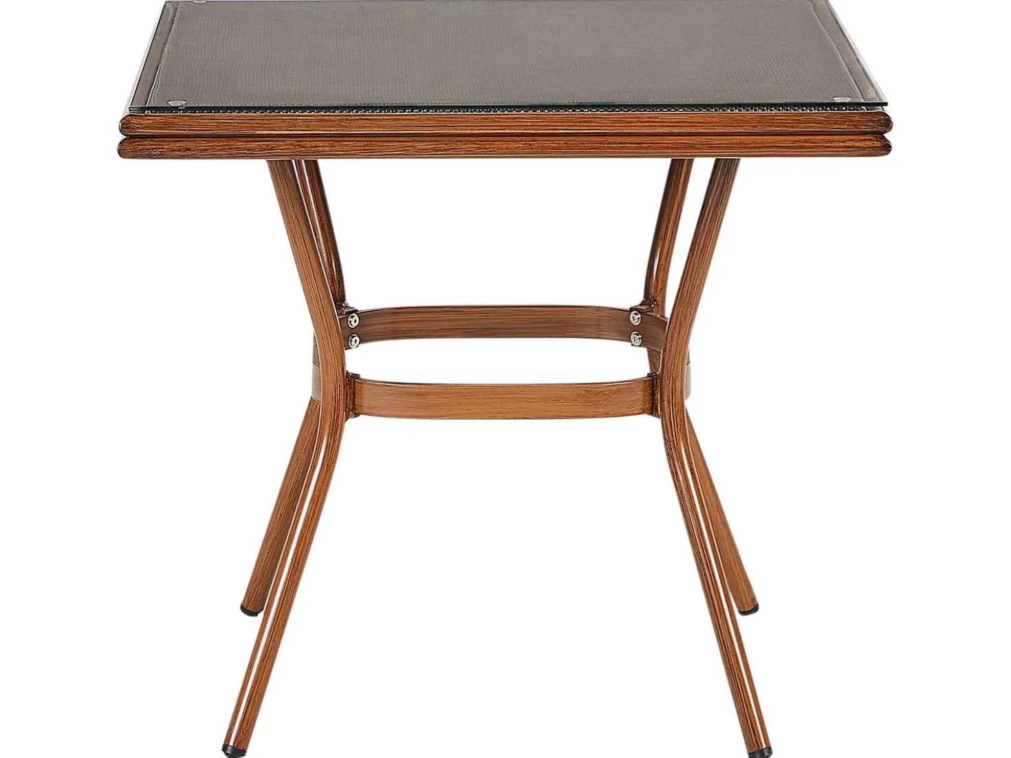 Tavolo da pranzo da giardino CASPRI II 80 cm 80 cm Vetro Grigio