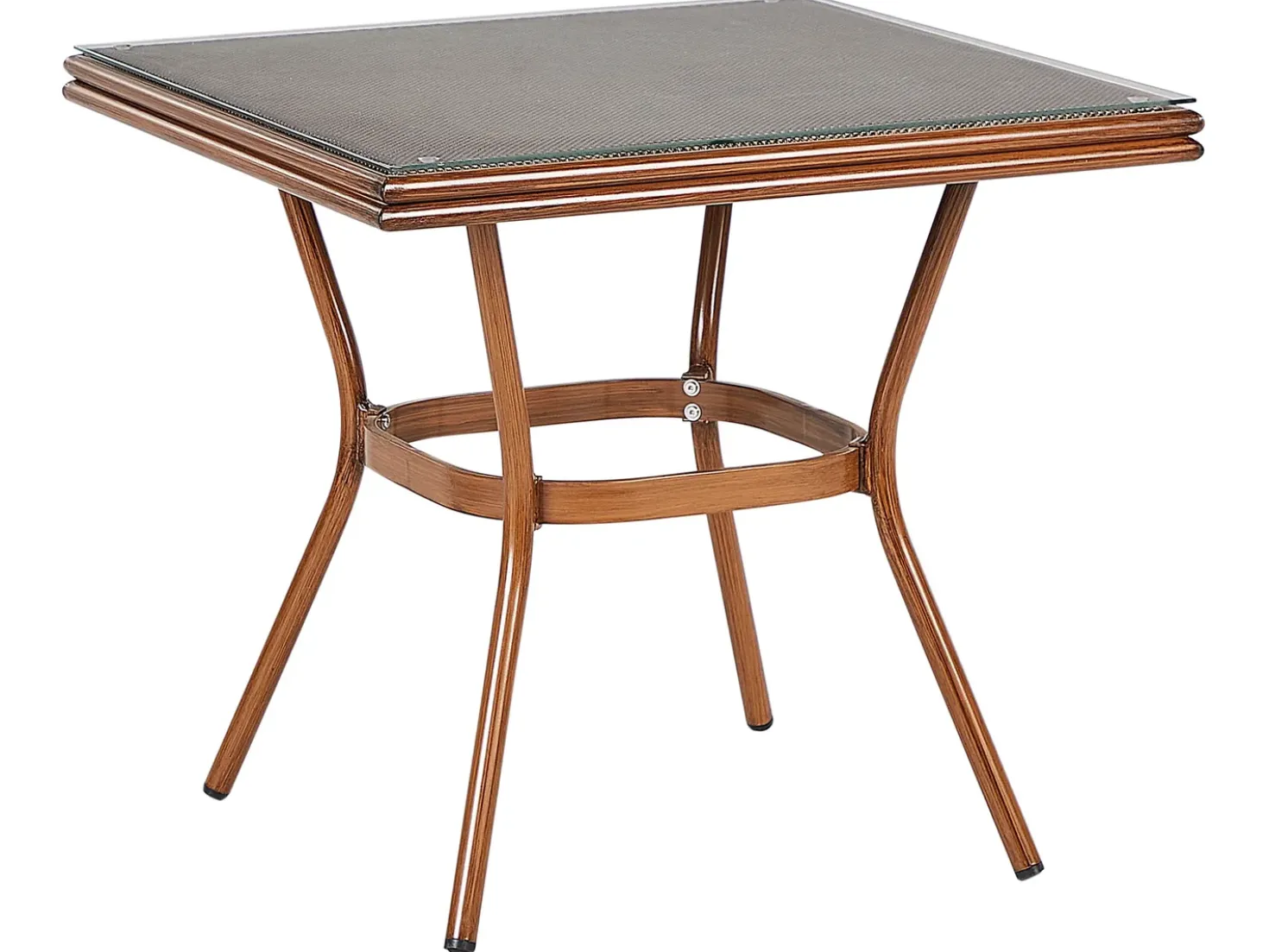 Tavolo da pranzo da giardino CASPRI II 80 cm 80 cm Vetro Grigio