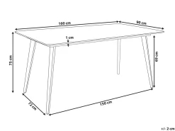 Tavolo da pranzo da giardino RODALLO 160 cm 90 cm Pietra Effetto travertino