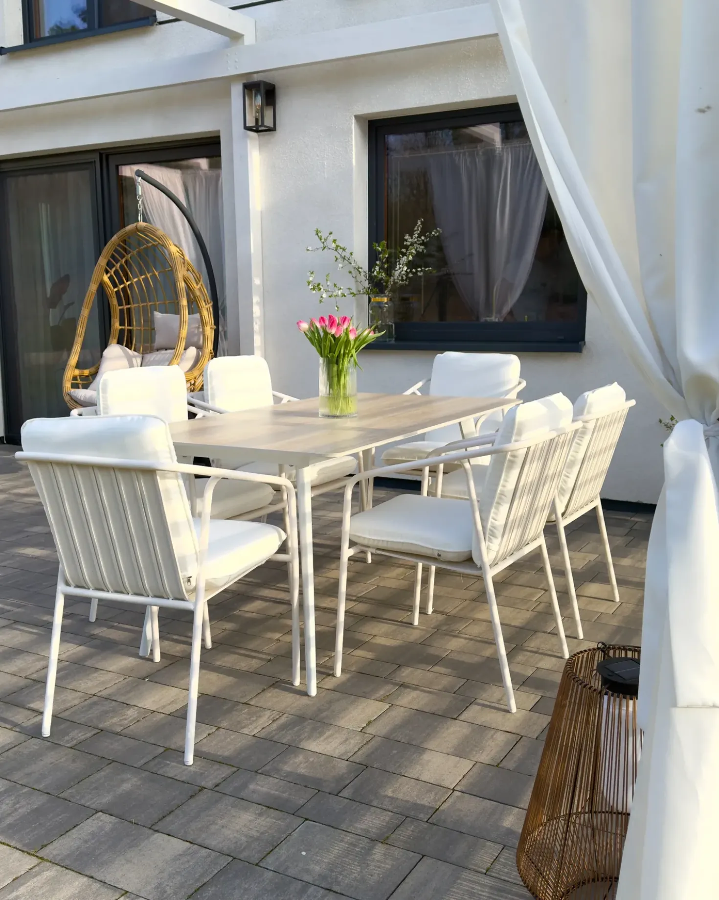 Tavolo da pranzo da giardino RODALLO 160 cm 90 cm Pietra Effetto travertino