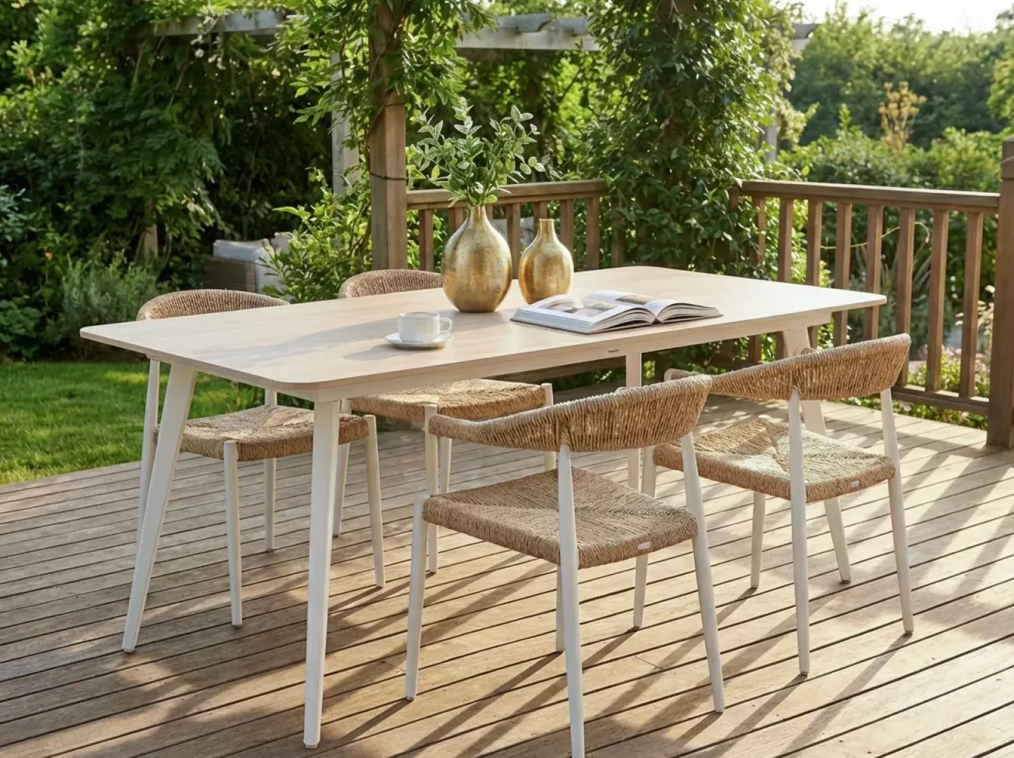 Tavolo da pranzo da giardino RODALLO 160 cm 90 cm Pietra Effetto travertino