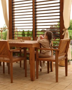Tavolo da pranzo da giardino BARATTI 180 cm 90 cm Legno d'acacia Marrone