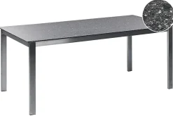 Tavolo da pranzo da giardino COSOLETO 180 cm 90 cm Vetro Nero