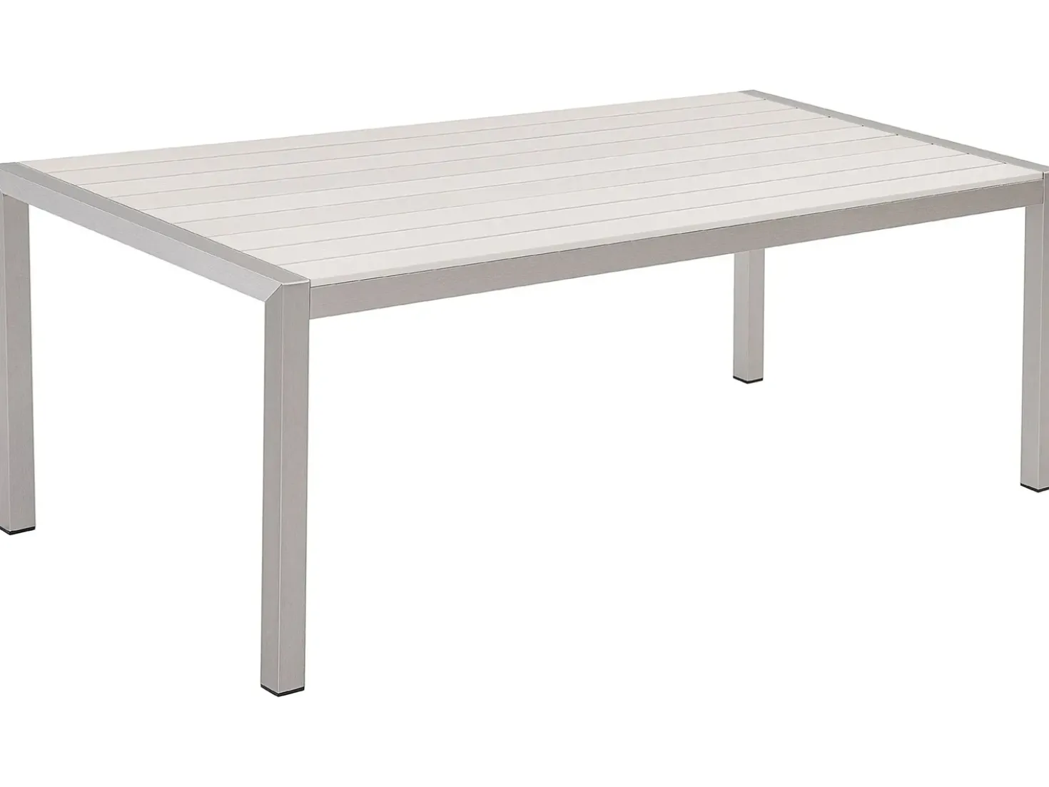 Tavolo da pranzo da giardino VERNIO 180 cm 90 cm Metallo Bianco
